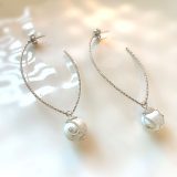 Sparkly Marquise Hoop Earrings