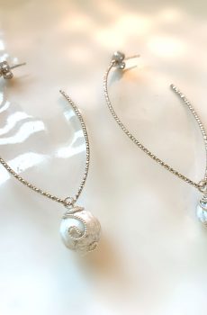 Sparkly Marquise Hoop Earrings