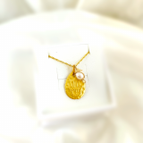 Gold Hamsa With Charm Pendant
